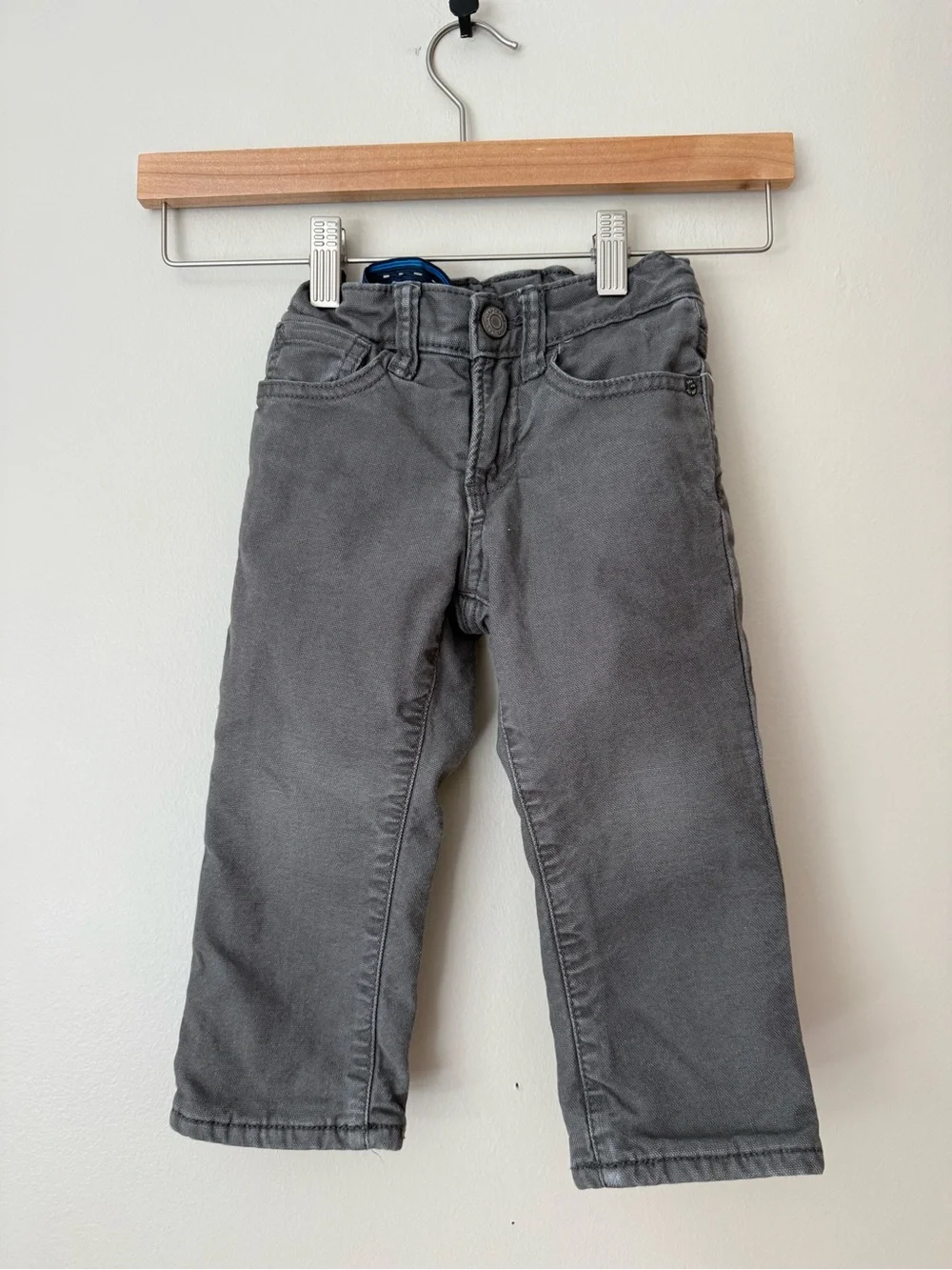 GAP Kids Gray Straight-Leg Jeans Fleece Lined Adjustable waist